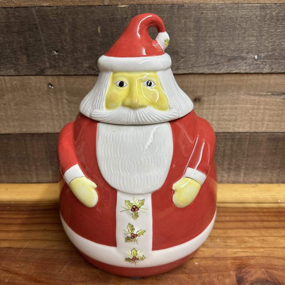 Gates Ware Santa With Holly Cookie Jar